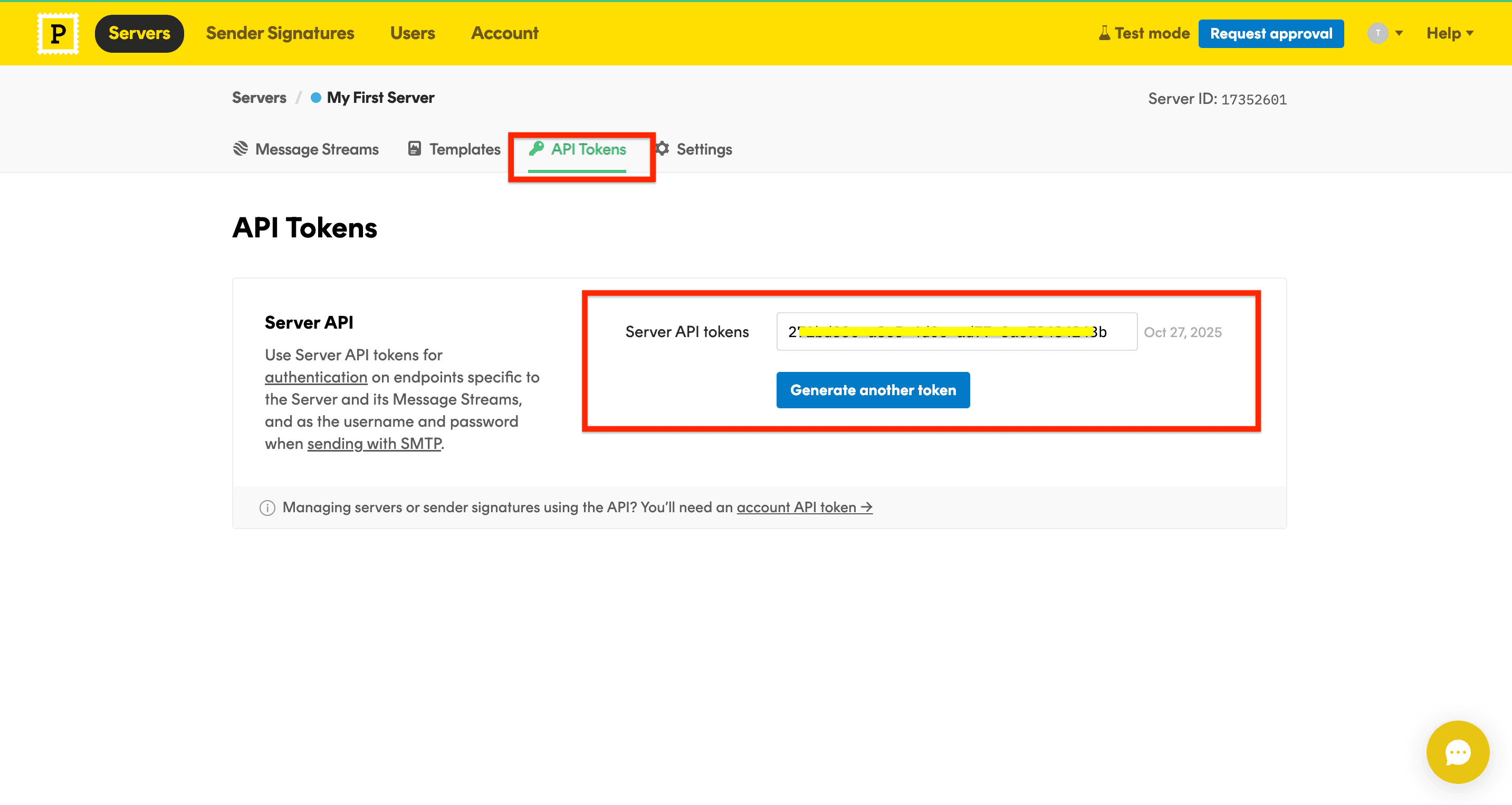 Get Postmark API Token.png