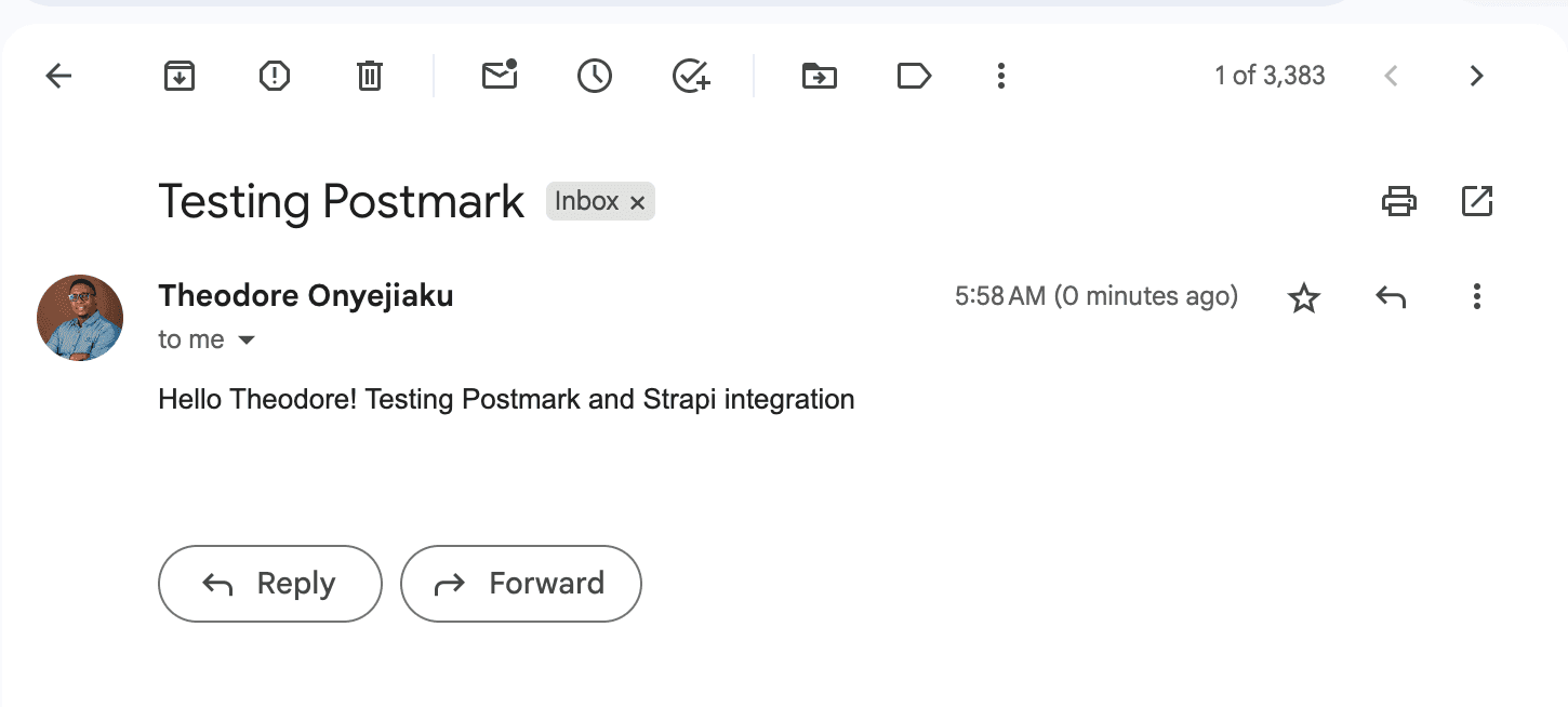 Test Postmark in Strapi Code