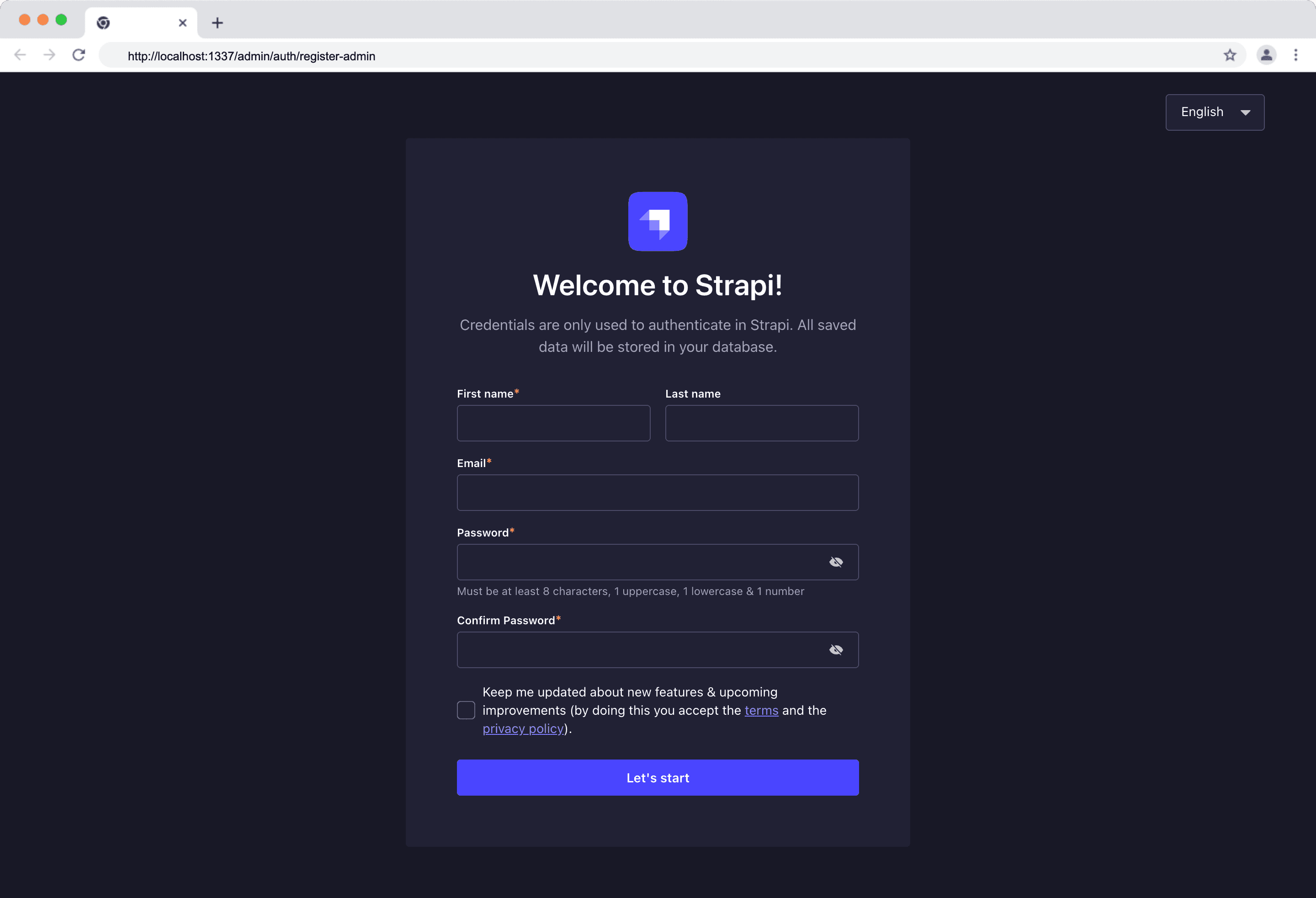 strapi admin registration.png